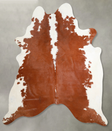 Brown and White Regular X-Large Brazilian Cowhide Rug 7'3"H x 6'4"W #A54585 by Hudson Hides