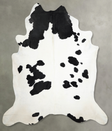 Black and White XX-Large Brazilian Cowhide Rug 8'2"H x 7'9"W #A54587 by Hudson Hides