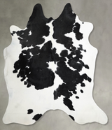 Black and White X-Large Brazilian Cowhide Rug 6'10"H x 7'2"W #A54589 by Hudson Hides