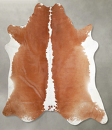 Brown and White Regular XX-Large Brazilian Cowhide Rug 7'7"H x 7'3"W #A54591 by Hudson Hides