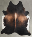 Chocolate and White XX-Large Brazilian Cowhide Rug 8'3"H x 6'3"W #A54592 by Hudson Hides