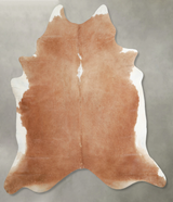 Brown and White Regular XX-Large Brazilian Cowhide Rug 7'4"H x 6'11"W #A54596 by Hudson Hides