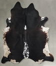 Chocolate and White XX-Large Brazilian Cowhide Rug 8'5"H x 7'3"W #A54598 by Hudson Hides