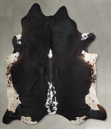 Chocolate and White XX-Large Brazilian Cowhide Rug 8'5"H x 7'3"W #A54598 by Hudson Hides