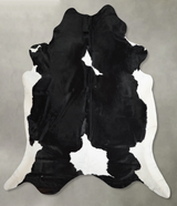 Black and White XX-Large Brazilian Cowhide Rug 9'1"H x 8'5"W #A54599 by Hudson Hides