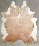 Beige and White XX-Large Brazilian Cowhide Rug 8'5"H x 6'5"W #A54603 by Hudson Hides