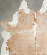 Beige and White XX-Large Brazilian Cowhide Rug 8'5"H x 6'5"W #A54603 by Hudson Hides
