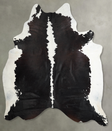 Chocolate and White XX-Large Brazilian Cowhide Rug 8'8"H x 7'1"W #A54604 by Hudson Hides