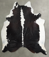 Chocolate and White XX-Large Brazilian Cowhide Rug 8'8"H x 7'1"W #A54604 by Hudson Hides