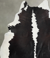 Chocolate and White XX-Large Brazilian Cowhide Rug 8'8"H x 7'1"W #A54604 by Hudson Hides
