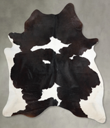 Black and White X-Large Brazilian Cowhide Rug 8'1"H x 6'0"W #A54606 by Hudson Hides