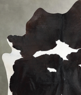 Black and White X-Large Brazilian Cowhide Rug 8'1"H x 6'0"W #A54606 by Hudson Hides