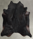 Solid Black XX-Large Brazilian Cowhide Rug 7'10"H x 7'2"W #A54610 by Hudson Hides