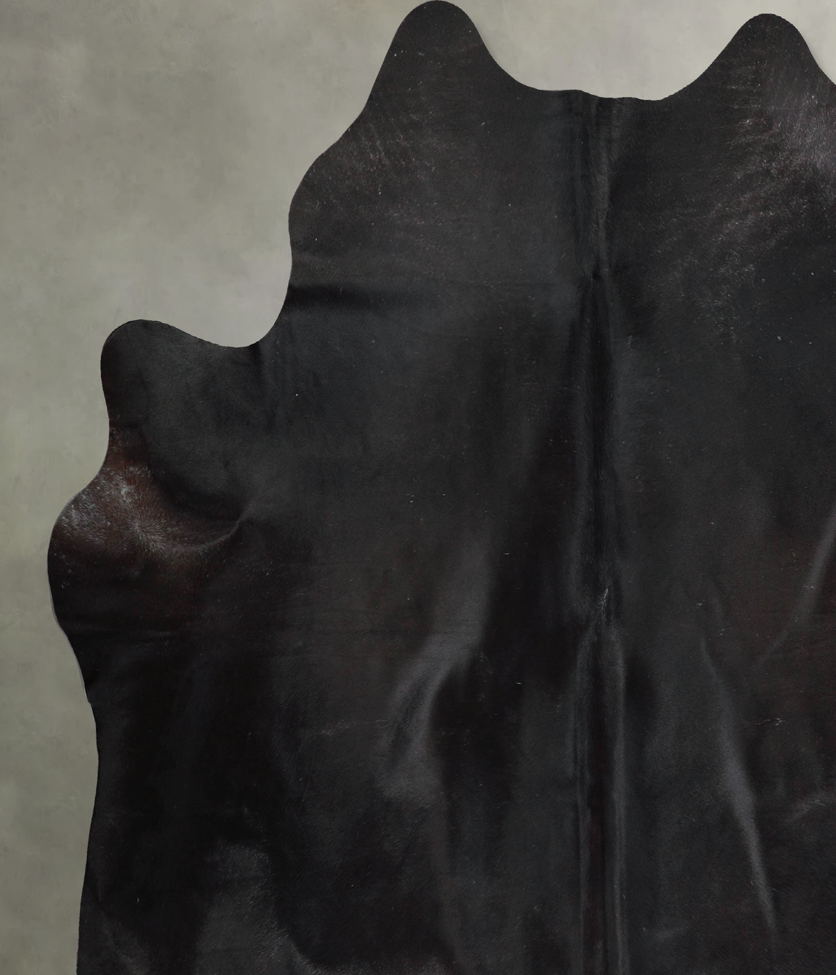 Solid Black XX-Large Brazilian Cowhide Rug 7'10"H x 7'2"W #A54610 by Hudson Hides
