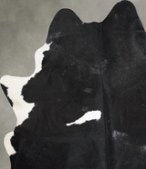 Black and White X-Large Brazilian Cowhide Rug 7'1"H x 6'3"W #A54611 by Hudson Hides