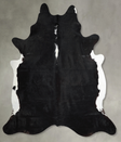 Black and White XX-Large Brazilian Cowhide Rug 7'10"H x 7'3"W #A54612 by Hudson Hides