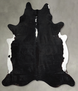 Black and White XX-Large Brazilian Cowhide Rug 7'10"H x 7'3"W #A54612 by Hudson Hides