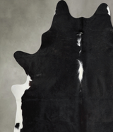 Black and White XX-Large Brazilian Cowhide Rug 7'10"H x 7'3"W #A54612 by Hudson Hides
