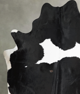 Black and White XX-Large Brazilian Cowhide Rug 8'1"H x 6'10"W #A54615 by Hudson Hides