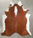 Brown and White Regular XX-Large Brazilian Cowhide Rug 8'1"H x 7'1"W #A54617 by Hudson Hides