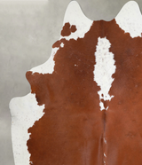 Brown and White Regular XX-Large Brazilian Cowhide Rug 8'1"H x 7'1"W #A54617 by Hudson Hides