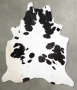 Black and White XX-Large Brazilian Cowhide Rug 8'8"H x 6'11"W #A54619 by Hudson Hides