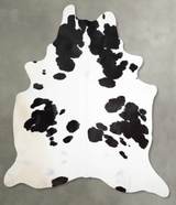 Black and White XX-Large Brazilian Cowhide Rug 8'8"H x 6'11"W #A54619 by Hudson Hides
