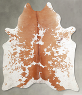 Brown and White X-Large Brazilian Cowhide Rug 7'2"H x 6'4"W #A54620 by Hudson Hides