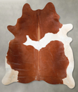 Brown and White X-Large Brazilian Cowhide Rug 7'4"H x 6'1"W #A54621 by Hudson Hides