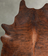 Medium Brindle XX-Large Brazilian Cowhide Rug 8'1"H x 6'4"W #A54623 by Hudson Hides