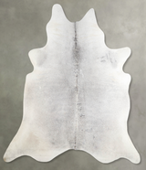 Medium Grey XX-Large Brazilian Cowhide Rug 7'7"H x 6'11"W #A54626 by Hudson Hides
