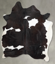 Chocolate and White X-Large Brazilian Cowhide Rug 7'4"H x 5'9"W #A54627 by Hudson Hides