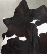 Chocolate and White X-Large Brazilian Cowhide Rug 7'4"H x 5'9"W #A54627 by Hudson Hides