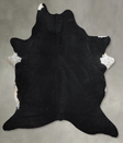 Solid Black XX-Large Brazilian Cowhide Rug 7'11"H x 6'8"W #A54628 by Hudson Hides