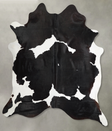 Black and White X-Large Brazilian Cowhide Rug 7'5"H x 6'7"W #A54629 by Hudson Hides