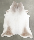 Grey with Beige XX-Large Brazilian Cowhide Rug 7'7"H x 7'3"W #A54630 by Hudson Hides