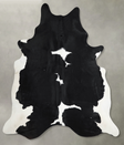 Black and White XX-Large Brazilian Cowhide Rug 8'2"H x 7'1"W #A54631 by Hudson Hides