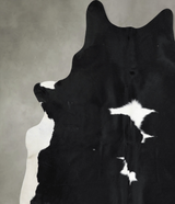 Black and White XX-Large Brazilian Cowhide Rug 8'2"H x 7'1"W #A54631 by Hudson Hides