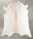 Ivory with Beige X-Large Brazilian Cowhide Rug 6'6"H x 6'11"W #A54633 by Hudson Hides