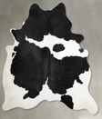 Black and White X-Large Brazilian Cowhide Rug 7'3"H x 6'5"W #A54634 by Hudson Hides