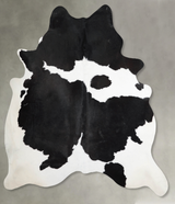 Black and White X-Large Brazilian Cowhide Rug 7'3"H x 6'5"W #A54634 by Hudson Hides