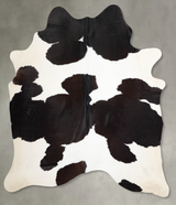 Black and White X-Large Brazilian Cowhide Rug 7'0"H x 6'0"W #A54636 by Hudson Hides