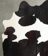 Black and White X-Large Brazilian Cowhide Rug 7'0"H x 6'0"W #A54636 by Hudson Hides