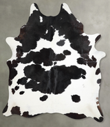 Black and White X-Large Brazilian Cowhide Rug 8'0"H x 6'2"W #A54637 by Hudson Hides