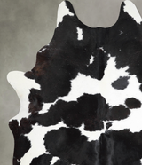 Black and White X-Large Brazilian Cowhide Rug 8'0"H x 6'2"W #A54637 by Hudson Hides