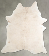 Ivory with Beige XX-Large Brazilian Cowhide Rug 8'2"H x 6'6"W #A54638 by Hudson Hides