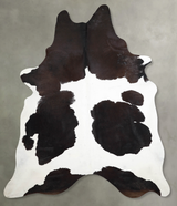 Chocolate and White XX-Large Brazilian Cowhide Rug 8'11"H x 7'1"W #A54639 by Hudson Hides
