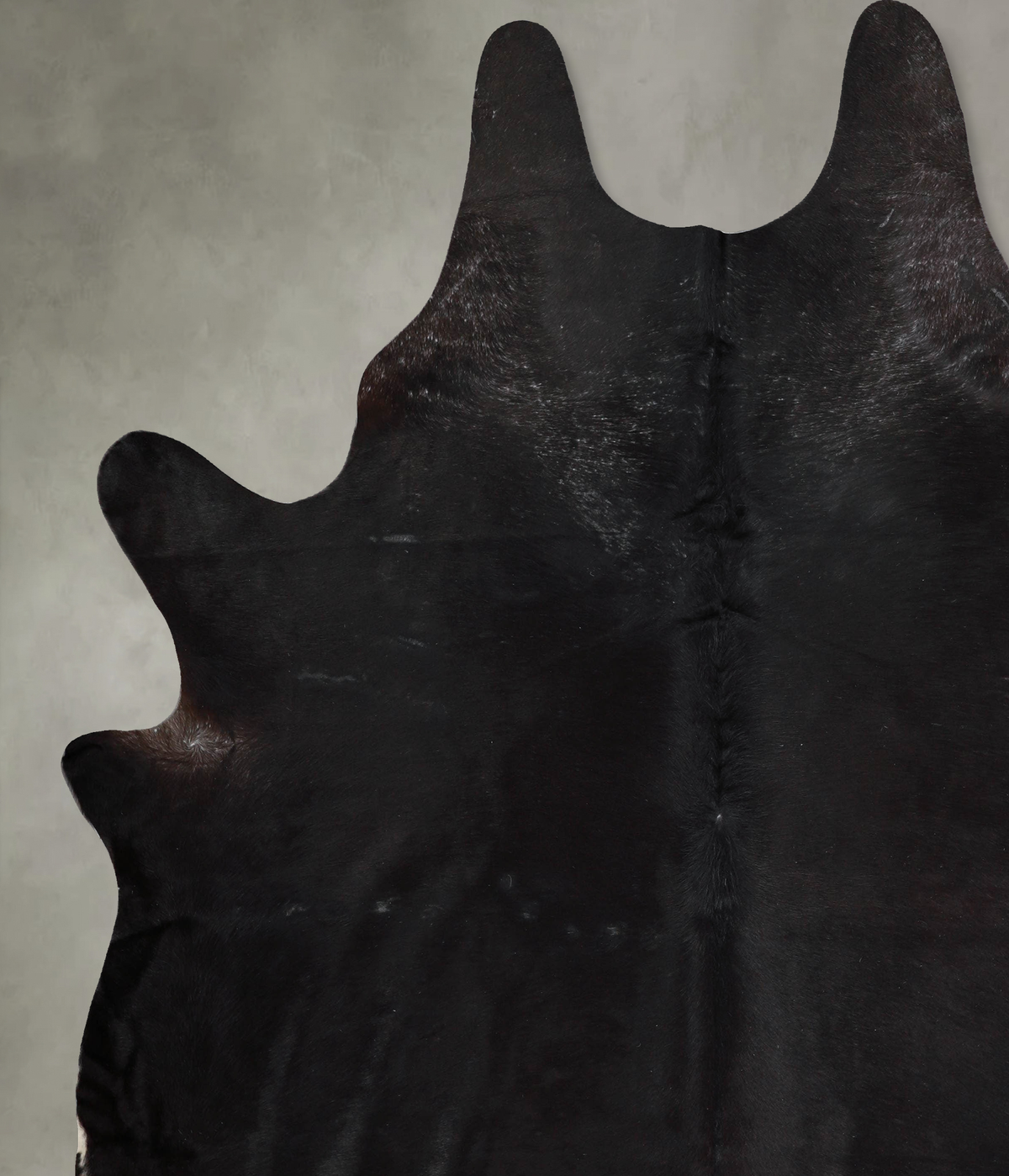 Solid Black XX-Large Brazilian Cowhide Rug 8'6"H x 7'5"W #A54641 by Hudson Hides