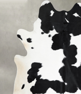 Black and White X-Large Brazilian Cowhide Rug 7'4"H x 6'6"W #A54646 by Hudson Hides