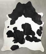 Black and White X-Large Brazilian Cowhide Rug 7'8"H x 6'4"W #A54647 by Hudson Hides
